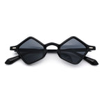 Micro Diamond Shape Thin Plastic Hipster Hustler Retro Sunglasses