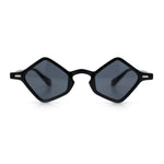 Micro Diamond Shape Thin Plastic Hipster Hustler Retro Sunglasses
