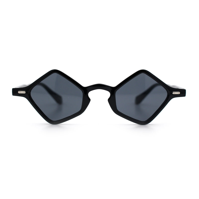 Micro Diamond Shape Thin Plastic Hipster Hustler Retro Sunglasses