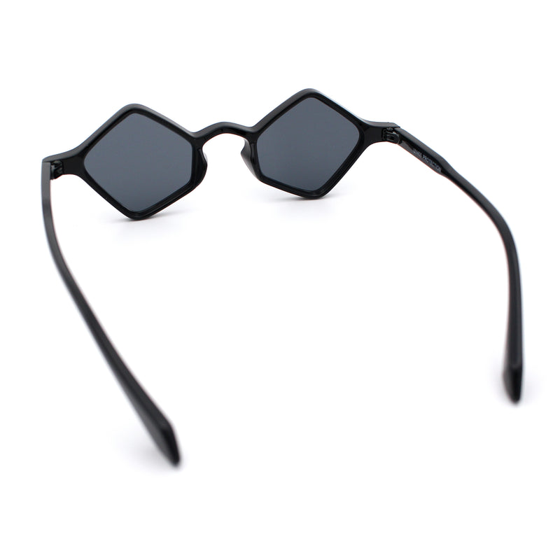 Micro Diamond Shape Thin Plastic Hipster Hustler Retro Sunglasses