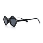 Micro Diamond Shape Thin Plastic Hipster Hustler Retro Sunglasses