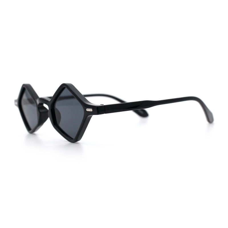 Micro Diamond Shape Thin Plastic Hipster Hustler Retro Sunglasses