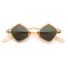 Micro Diamond Shape Thin Plastic Hipster Hustler Retro Sunglasses