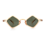 Micro Diamond Shape Thin Plastic Hipster Hustler Retro Sunglasses