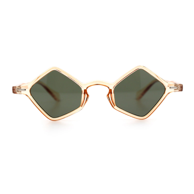 Micro Diamond Shape Thin Plastic Hipster Hustler Retro Sunglasses