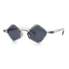 Micro Diamond Shape Thin Plastic Hipster Hustler Retro Sunglasses