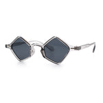 Micro Diamond Shape Thin Plastic Hipster Hustler Retro Sunglasses