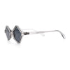 Micro Diamond Shape Thin Plastic Hipster Hustler Retro Sunglasses