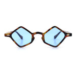 Micro Diamond Shape Thin Plastic Hipster Hustler Retro Sunglasses
