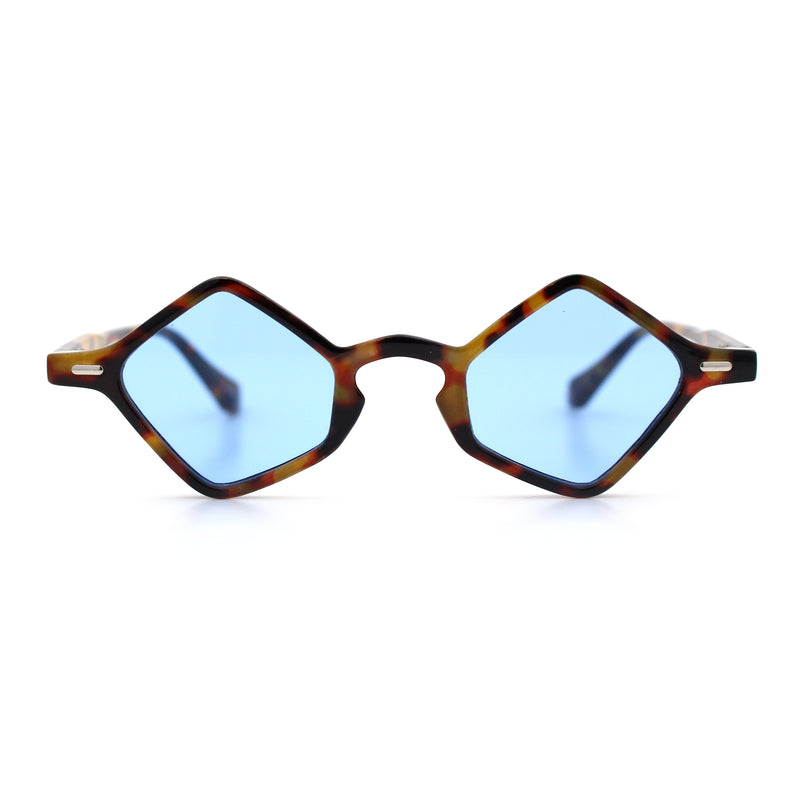 Micro Diamond Shape Thin Plastic Hipster Hustler Retro Sunglasses
