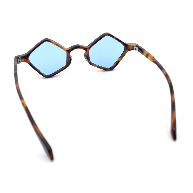 Micro Diamond Shape Thin Plastic Hipster Hustler Retro Sunglasses