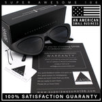 Womens Snug Retro Fit Timeless Cat Eye Plastic Sunglasses