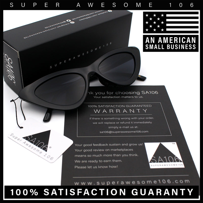Womens Snug Retro Fit Timeless Cat Eye Plastic Sunglasses