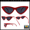 Womens Snug Retro Fit Timeless Cat Eye Plastic Sunglasses