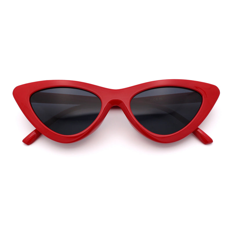 Womens Snug Retro Fit Timeless Cat Eye Plastic Sunglasses