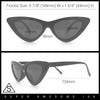 Womens Snug Retro Fit Timeless Cat Eye Plastic Sunglasses