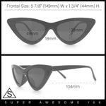 Womens Snug Retro Fit Timeless Cat Eye Plastic Sunglasses