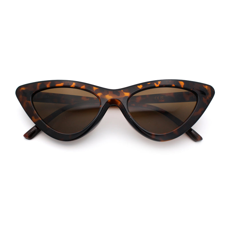 Womens Snug Retro Fit Timeless Cat Eye Plastic Sunglasses