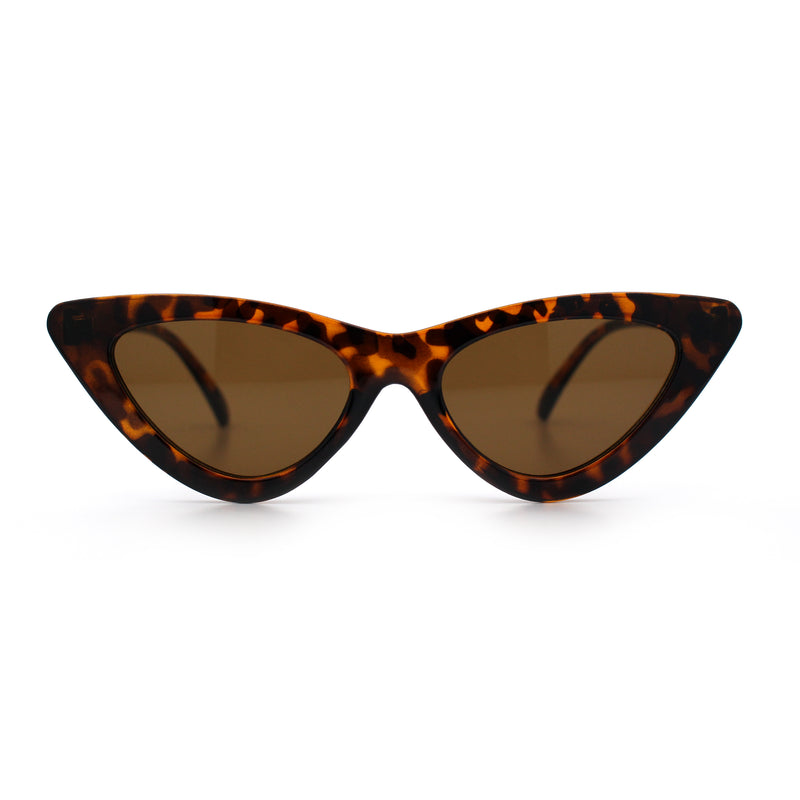 Womens Snug Retro Fit Timeless Cat Eye Plastic Sunglasses