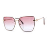 Womens 1990s Rimless Butterfly Metal Rim Designer Fashion Sunglasses
