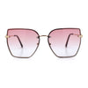 Womens 1990s Rimless Butterfly Metal Rim Designer Fashion Sunglasses