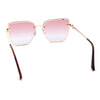 Womens 1990s Rimless Butterfly Metal Rim Designer Fashion Sunglasses