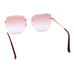 Womens 1990s Rimless Butterfly Metal Rim Designer Fashion Sunglasses