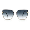 Womens 1990s Rimless Butterfly Metal Rim Designer Fashion Sunglasses