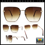 Womens 1990s Rimless Butterfly Metal Rim Designer Fashion Sunglasses