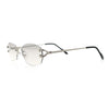 Luxury Rimless OG Fancy Narrow Oval Metal Rim Hustler Fashion Sunglasses