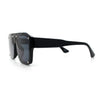 Bold Oversized Metal Thorn Stud Rectangular Plastic Mobster Sunglasses