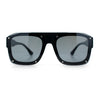 Bold Oversized Metal Thorn Stud Rectangular Plastic Mobster Sunglasses