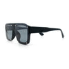 Bold Oversized Metal Thorn Stud Rectangular Plastic Mobster Sunglasses