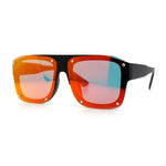 Bold Oversized Metal Thorn Stud Rectangular Plastic Mobster Sunglasses