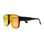 Bold Oversized Metal Thorn Stud Rectangular Plastic Mobster Sunglasses