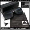 Bold Oversized Metal Thorn Stud Rectangular Plastic Mobster Sunglasses