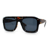 Bold Oversized Metal Thorn Stud Rectangular Plastic Mobster Sunglasses