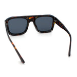 Bold Oversized Metal Thorn Stud Rectangular Plastic Mobster Sunglasses