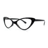 Womens Bling Rhinestone Gothic Cat Eye Clear Lens Plastic Fashion Eyeglasses
