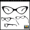 Womens Bling Rhinestone Gothic Cat Eye Clear Lens Plastic Fashion Eyeglasses