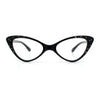 Womens Bling Rhinestone Gothic Cat Eye Clear Lens Plastic Fashion Eyeglasses
