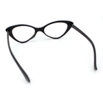 Womens Bling Rhinestone Gothic Cat Eye Clear Lens Plastic Fashion Eyeglasses