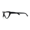 Womens Bling Rhinestone Gothic Cat Eye Clear Lens Plastic Fashion Eyeglasses