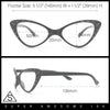 Womens Bling Rhinestone Gothic Cat Eye Clear Lens Plastic Fashion Eyeglasses