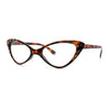 Womens Bling Rhinestone Gothic Cat Eye Clear Lens Plastic Fashion Eyeglasses