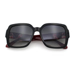 Luxury 90s Bold Jaguar Emblem Rectangle Butterfly Thick Plastic Fashion Sunglasses