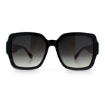 Luxury 90s Bold Jaguar Emblem Rectangle Butterfly Thick Plastic Fashion Sunglasses