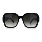 Luxury 90s Bold Jaguar Emblem Rectangle Butterfly Thick Plastic Fashion Sunglasses