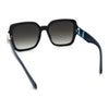 Luxury 90s Bold Jaguar Emblem Rectangle Butterfly Thick Plastic Fashion Sunglasses