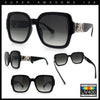 Luxury 90s Bold Jaguar Emblem Rectangle Butterfly Thick Plastic Fashion Sunglasses